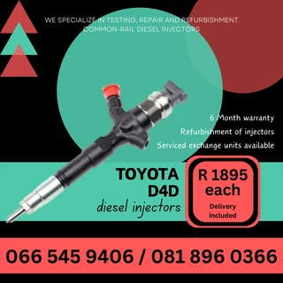 Toyota D4d Diesel Injectors For Sale On Exchange With Warranty