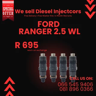 Ford Ranger 2.5 Wl Diesel Injectors For Sale On Exchange With Warranty