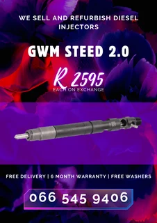 GWM STEED 2.0 DIESEL INJECTORS FOR SALE ON EXCHANGE WITH WARRANTY