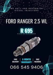 Ford Ranger 2.5 Wl Diesel Injectors For Sale On Exchange With Warranty