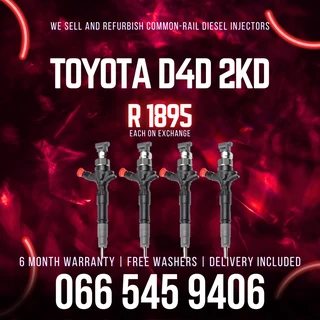 Toyota D4d 2kd Diesel Injectors For Sale On Exchange With Warranty