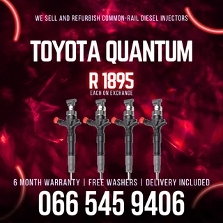 Toyota Quantum Diesel Injectors For Sale On Exchange With Warranty