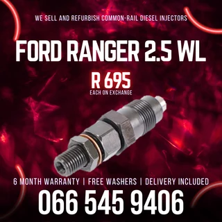 Ford Ranger 2.5 Wl Diesel Injectors For Sale On Exchange With Warranty