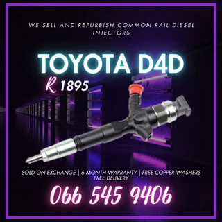 Toyota D4d Diesel Injectors For Sale On Exchange With Warranty