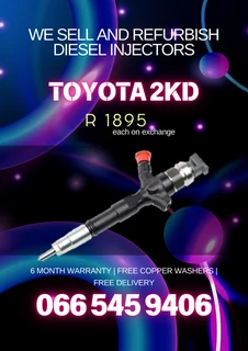 Toyota D4d 2kd Diesel Injectors For Sale On Exchange With Warranty