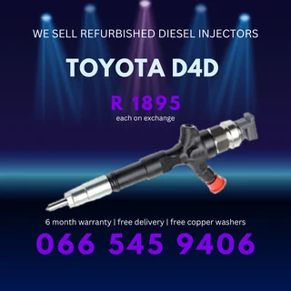 Toyota D4d Diesel Injectors For Sale On Exchange With Warranty