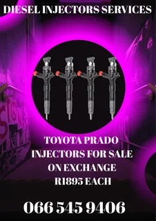 Toyota Prado Diesel Injectors For Sale On Exchange With Warranty And Copper Washers