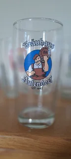 Beer glasses with German logos