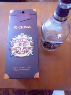 Chivas Regal whisky box and bottle