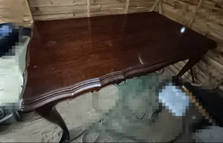 Baie Imbuia Dining Set – Ball &amp; Claw 6-SeaterElegant solid imbuia dining set