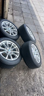 A set of 16" mags and tyres for bmw in a very good condition