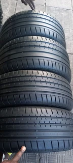 A set of continental tyres for bmw and mercedes 205/50/17 front and 255/40/17 rear