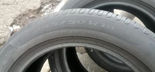 A set of 245/50/18 runflat tyres in a very good condition with no damages