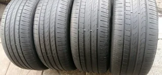 A set of 245/50/18 runflat tyres in a very good condition with no damages