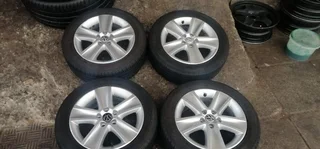 A set of 15&#34; polo cross mags and tyresin a very good condition