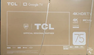 TCL 75” SMART HDR10 EDGELESS 4K ULTRA HD GOOGLE TV