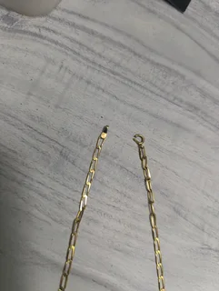 9ct yellow gold necklace 45cm 1.3mm 1.65g