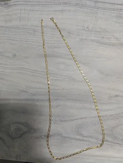9ct yellow gold necklace 45cm 1.3mm 1.65g