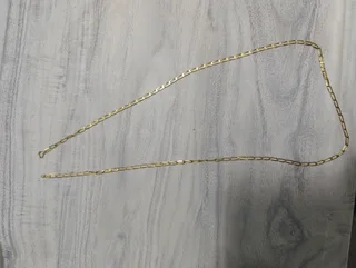 9ct yellow gold necklace 45cm 1.3mm 1.65g