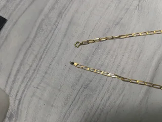 9ct yellow gold necklace 45cm 1.3mm 1.65g