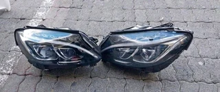 Mercedes Benz headlights double xenon headlights