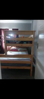 Double bunk bed with single on top. Aberdeen&#39;s solid pine wood
