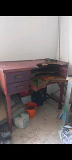 Solid mahogany wood work bench. Negotiable.