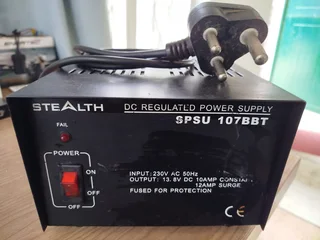 DC Power supply 12V10A with UPS option. New Battery available @R250