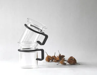 New 6x Vintage Pyrex Bodem Coffee Mugs. Very Collectable