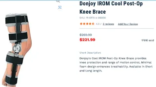 Post OP LEG and KNEE brace