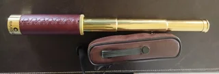NEW - Vintage Monocular in brass and leather Still in box