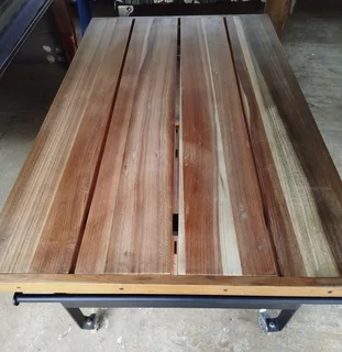 Large Solid TEAK Outdoor Braai Trolley