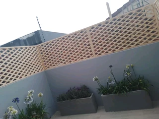 Planting boxes with screens ...