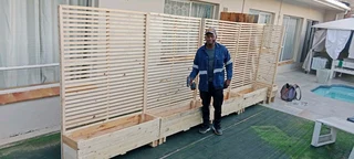 Planting boxes with screens ...