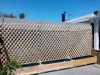 Planting boxes with screens ...