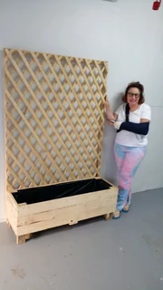 Planting boxes with screens ...