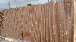 Bamboo and wooden fencing