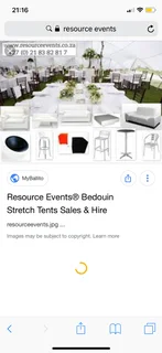 Event services and decor for hire