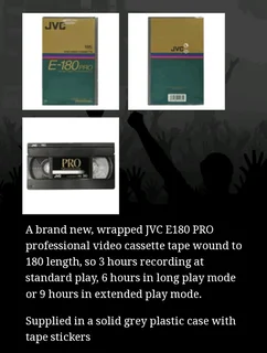 6 x JVC NEW VHS CASSETTE