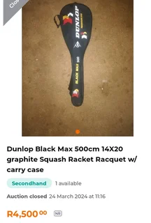 DUNLOP MAX 500 SQUASH RACKET
