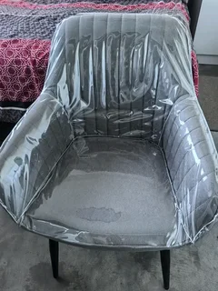 Grey chair with cushion