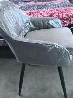 Grey chair with cushion