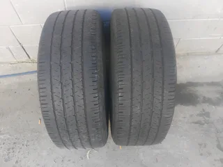 2x Continental 265/60/18 tyres in fair condition