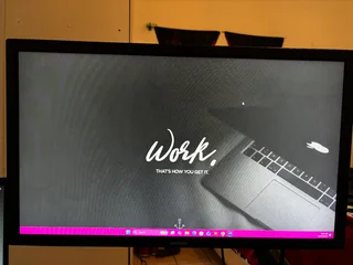 24 Inch Samsung monitor without audio and a arm stand with it