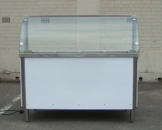 Bain Marie Cabinet Floor Standing With Curved Glass -Food Warmer