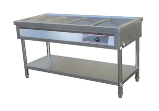 Bain Marie Cabinet Floor Standing With Curved Glass -Food Warmer