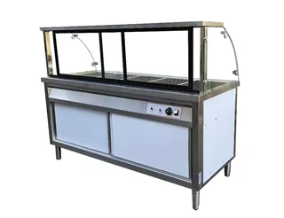 Bain Marie Floor Standing With Curved Glass