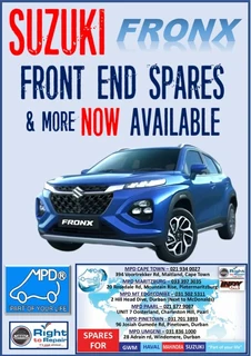 New Suzuki Fronx front end spares available Now!!!