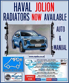 Haval Jolien Manual and Auto radiators available at Now at  very low prices !!!