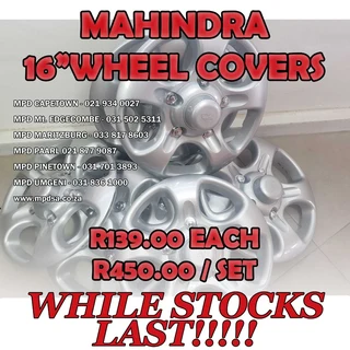 Mahindra-4x2 & 4x4- Wheel Covers Available Now At Very Low Prices !!!